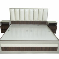 Orchid king size bed with upholstered headboard and box storage