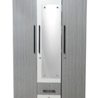 Zenith 3 door multi utility wardrobe with mirror