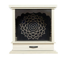 Indigo Wall mounted home temple with drawer